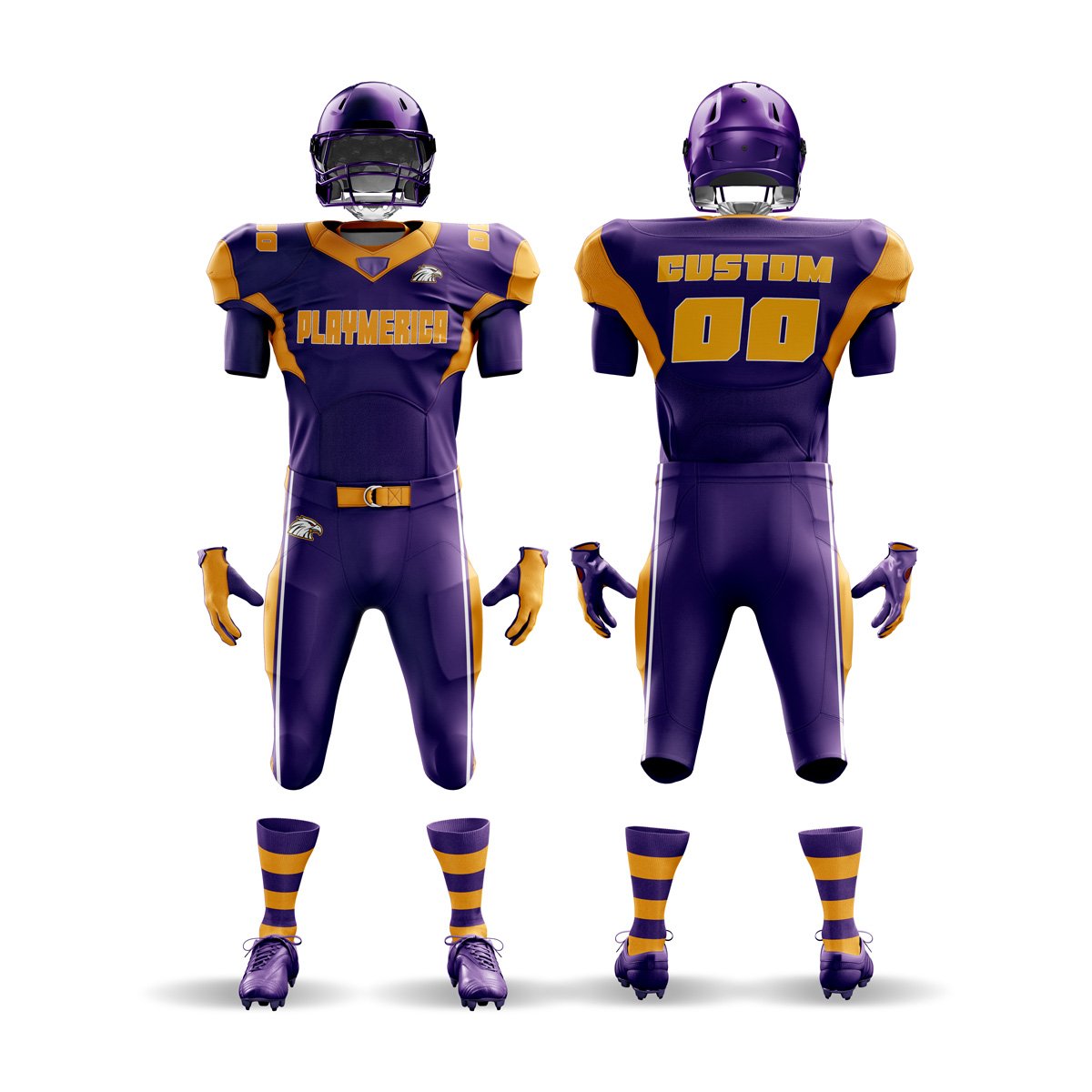 Custom American football uniform jersey and pants set
