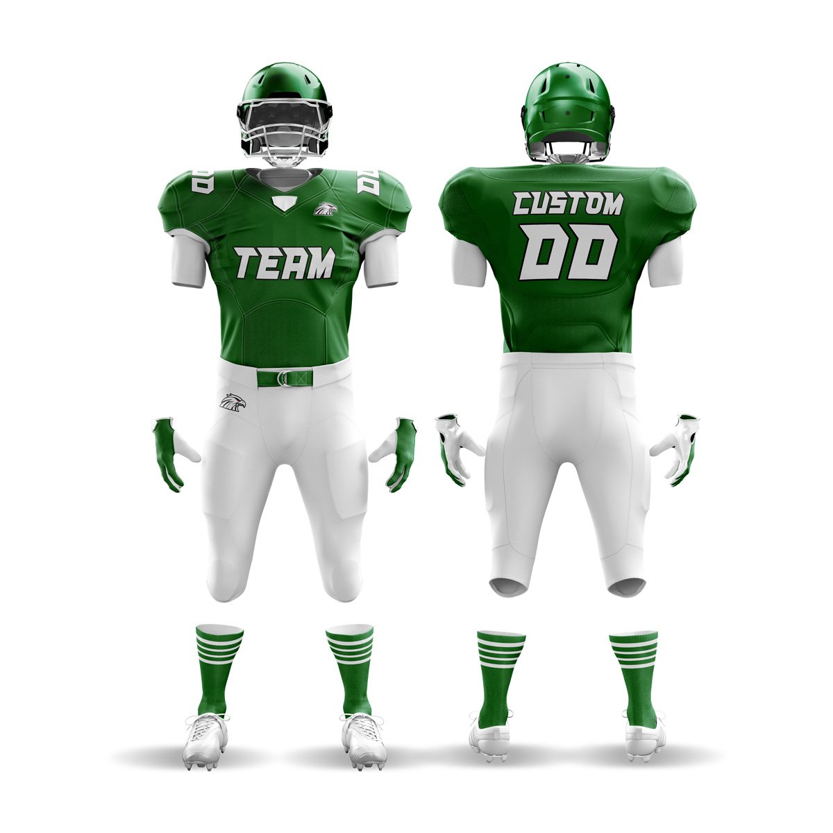 Adult football jersey and pants in 4-way stretch fabric