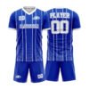 Youth soccer uniform set with custom design