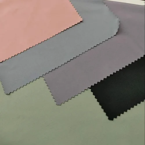 Stacked performance fabric swatches for custom sportswear